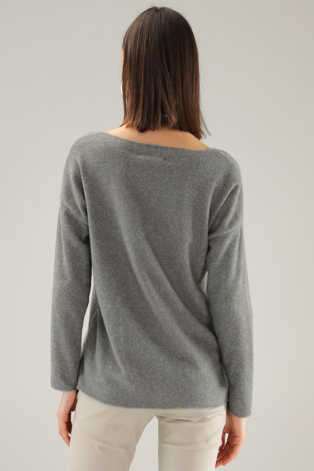 Jumper women's gray printed 199-22351B UNISONO