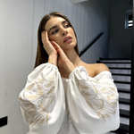 White dress with embroidered ears