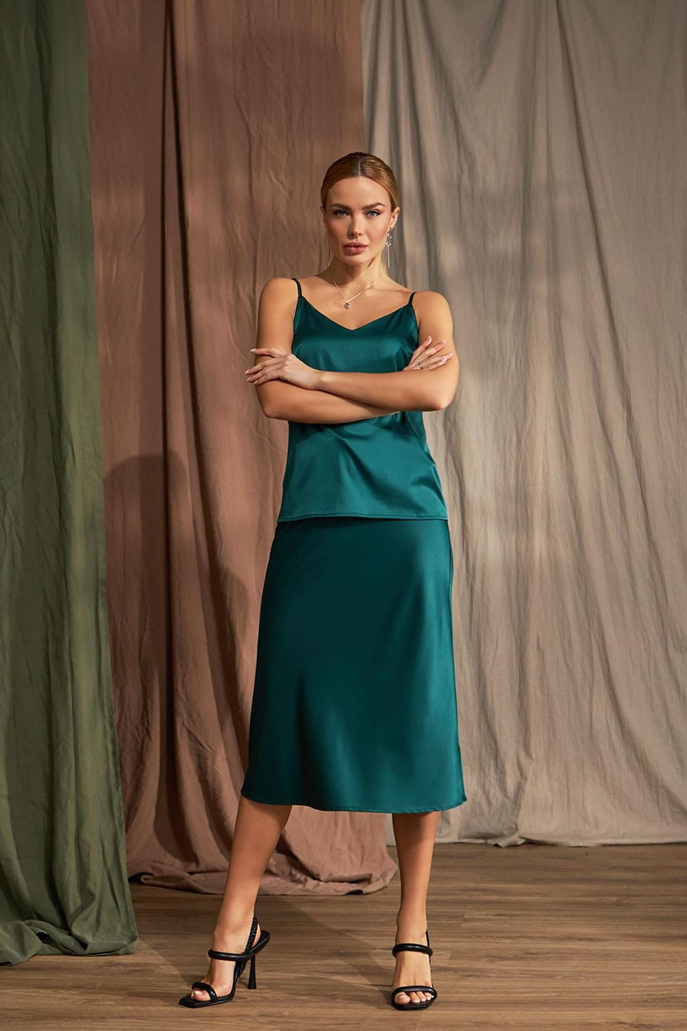Bellise 2080 ribbed pleated skirt