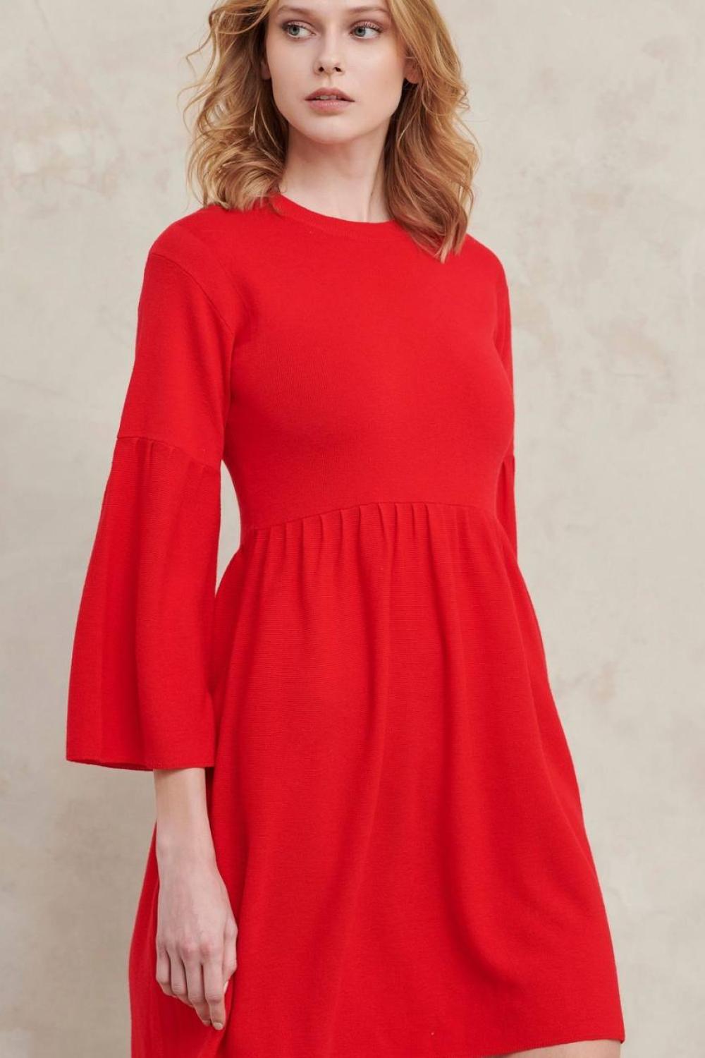 Сукня трикотажна червона FW22-350-red-K-Realiz