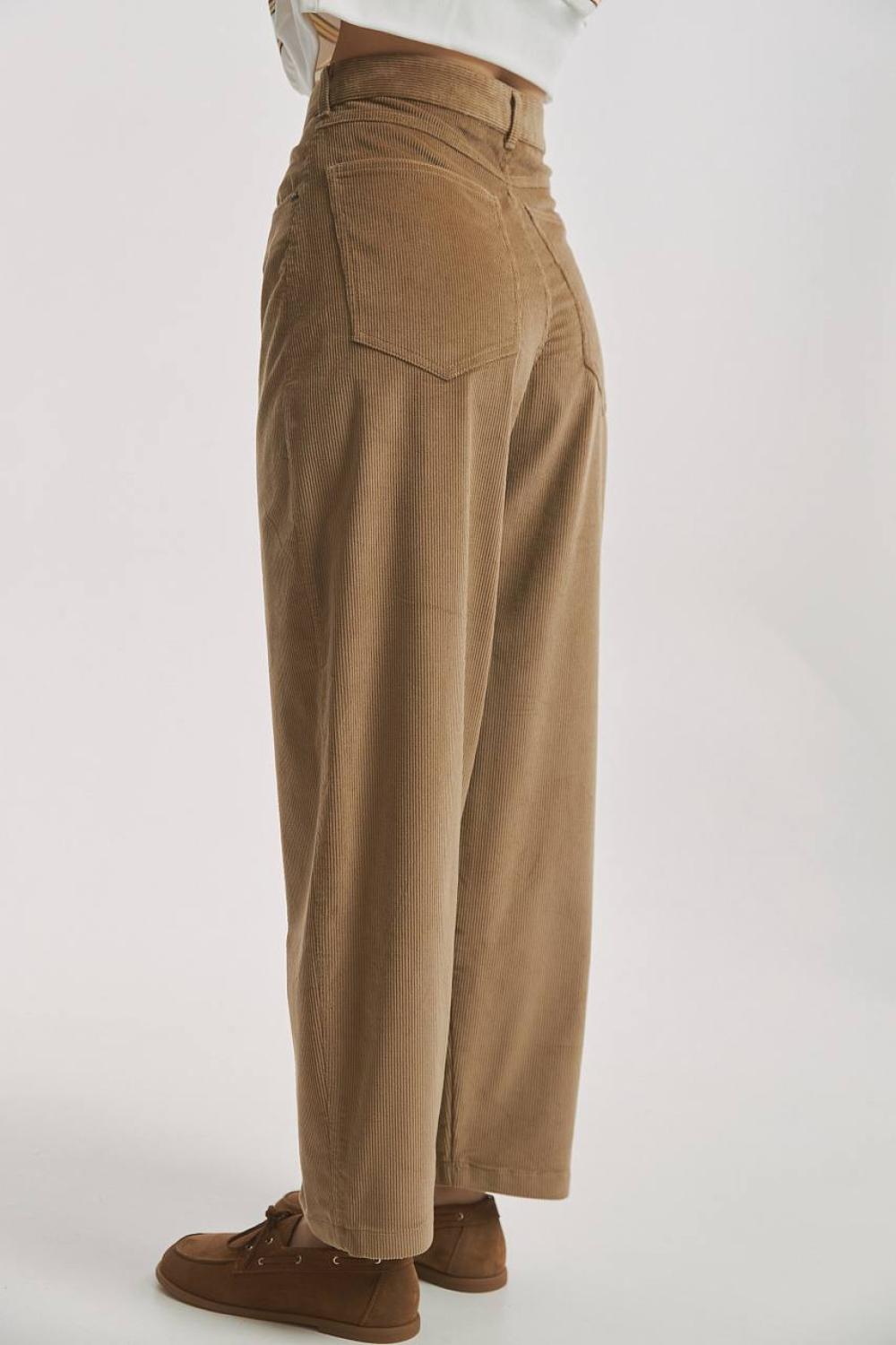 Wide pants with pleats