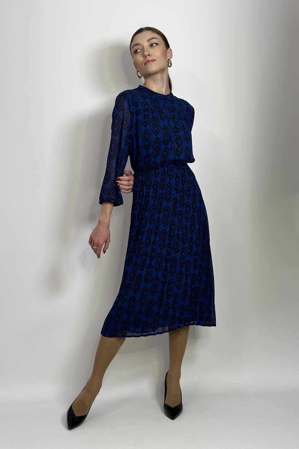 Pleated chiffon dress 22AH078