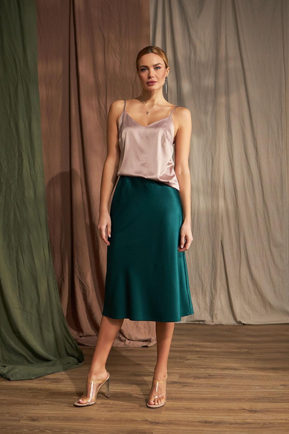 Bellise 2080 ribbed pleated skirt
