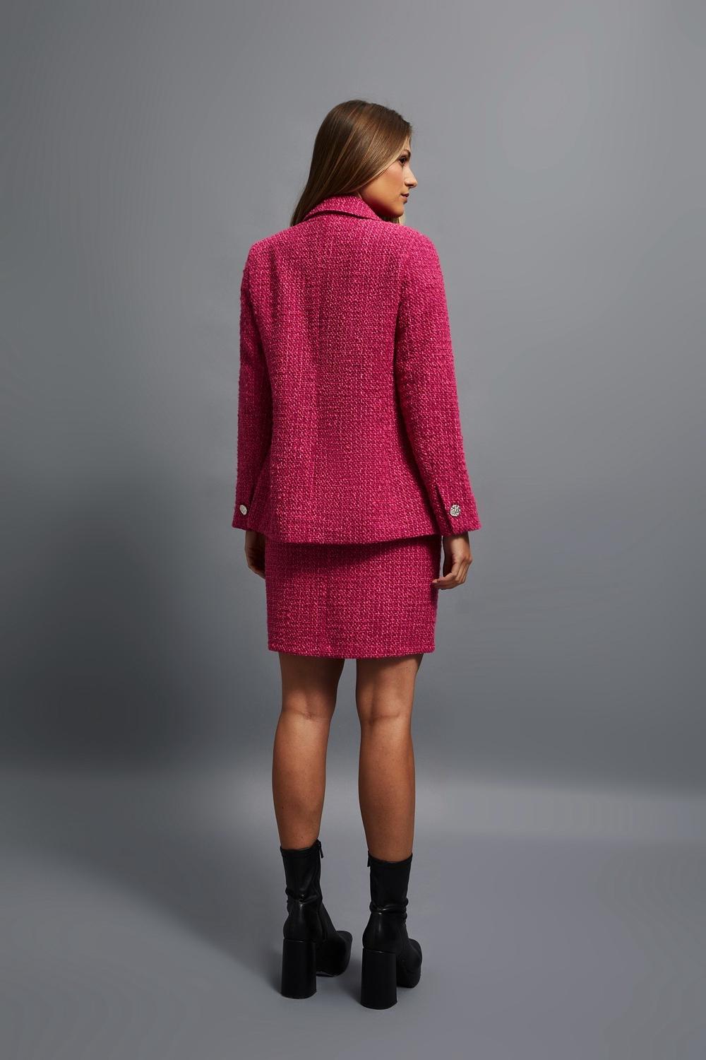 Women's fuchsia tweed jacket Z-MR-4204 MOODO