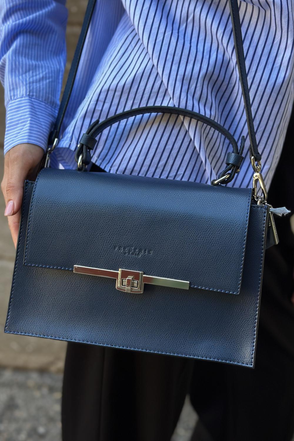 Bag leather blue premium quality France FREDERIC