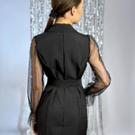 Black cocktail mini dress-jacket Exclusive