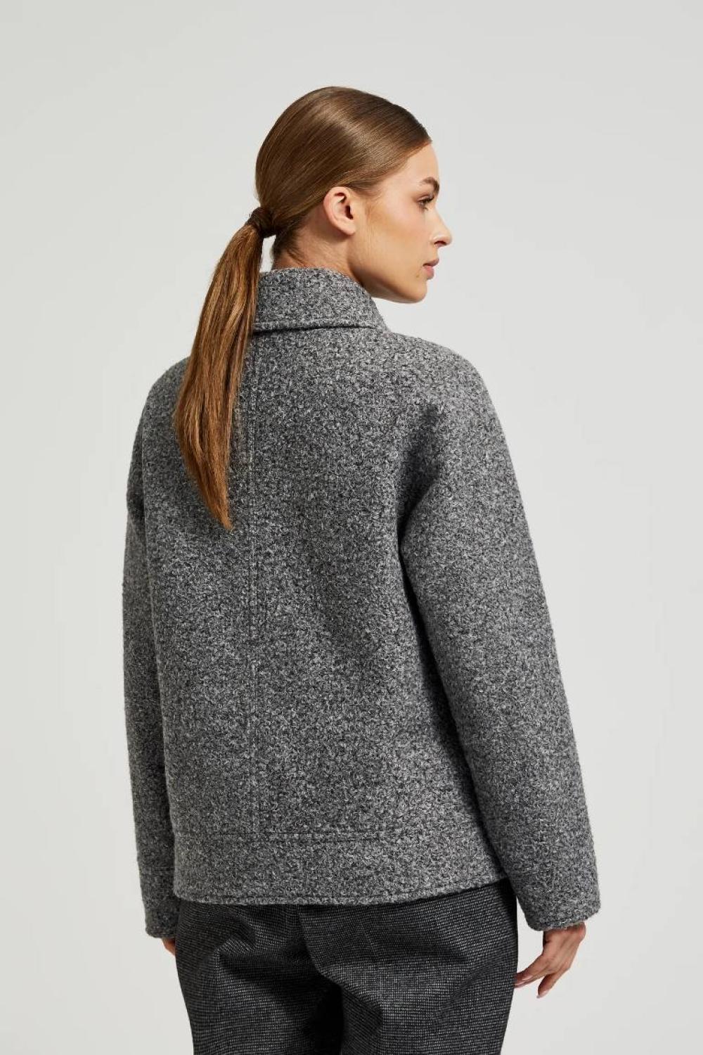 An elegant gray lined jacket