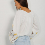 Embroidered women's milk with ears of corn by-ESQ