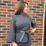 Women's graphite suit with skirt PS KV-3702 Petro Soroka