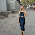Сукня джинсова міді
