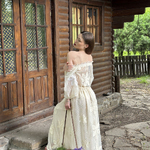 Chiffon dress with embroidery 07061 MAXA