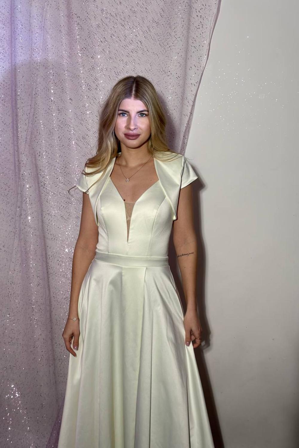 Cream ballerina evening dress