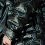 Short winter jacket dark green