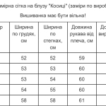 Блуза вишита жіноча Косиці