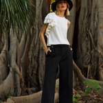 Black wicker hat