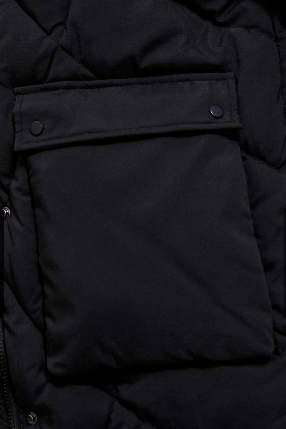 Black jacket with removable sleeves Moodo Z-KU-3914