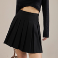 Black pleated skirt M-259 VERONIKA