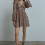 Mini-dress in floral print