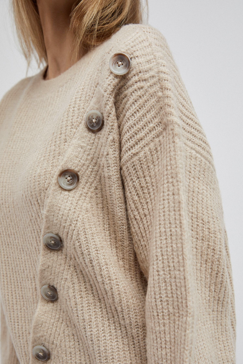 Women's warm sweater with buttons Z-SW-3652 MOODO