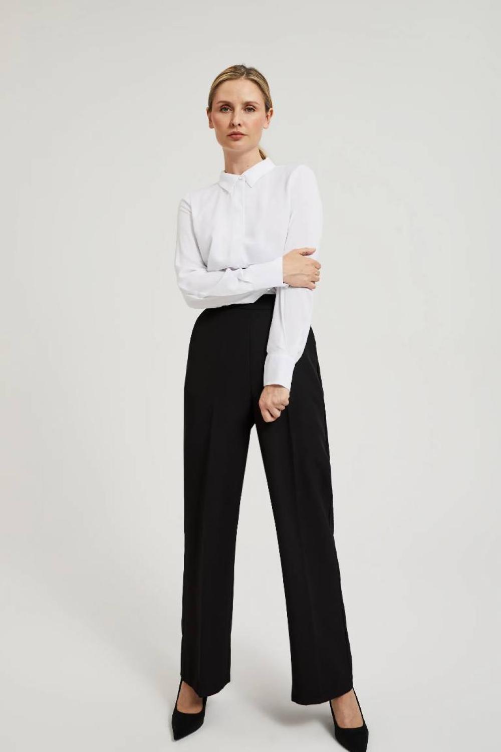 White classic viscose blouse