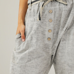 Pants gray with the addition of linen 169-21165