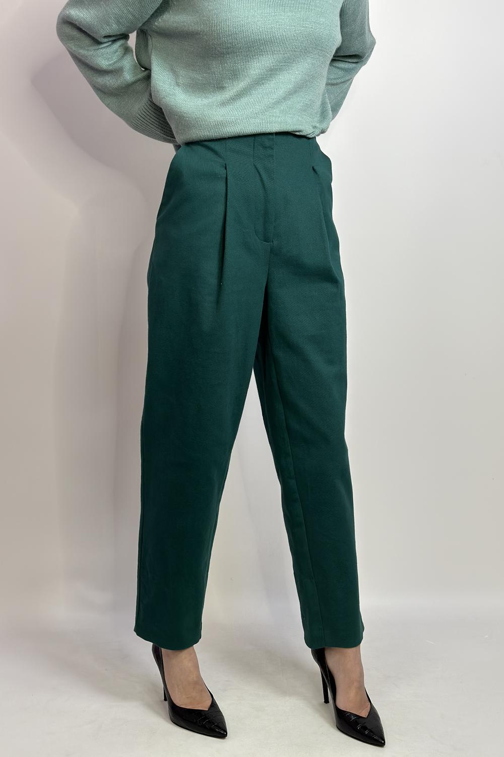 Pants cotton emerald Almae 21AH044