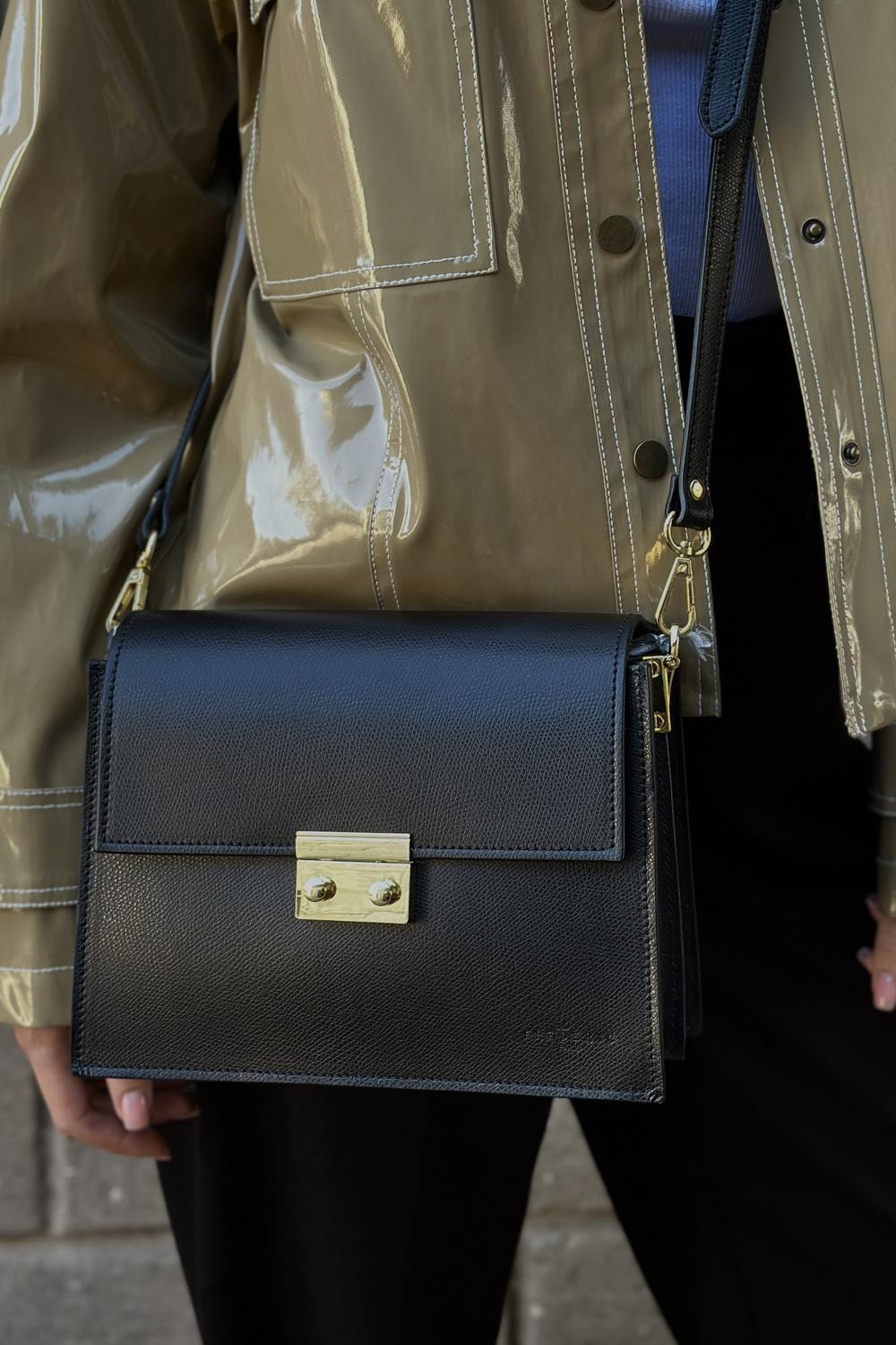 Bag leather black premium quality France FREDERIC