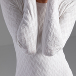 Milk knitted silhouette dress 1418.3 Artmon