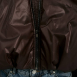 Bomber oversized in the color of ripe cherry