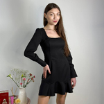 Black romantic mini dress