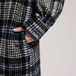Black checked shirt jacket
