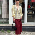 Сукня-комбінація в кольорі марсала шовкова