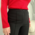 Knitted insulated black pants