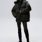 Stylish black down jacket