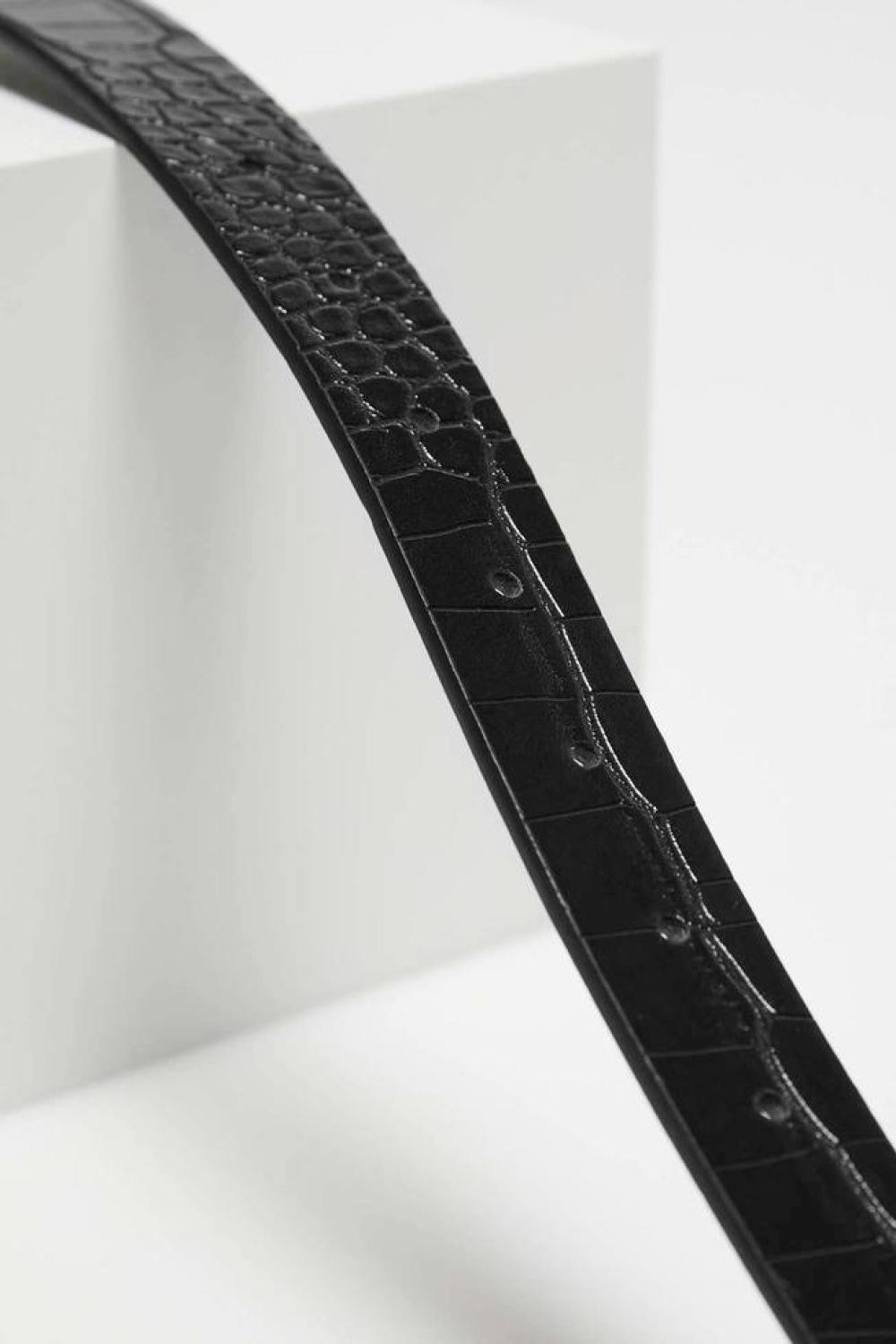 Black eco-leather belt