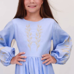 Embroidered dress with spikes for girls