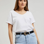 Black belt with gold buckle MOODO
