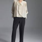 Translucent cream blouse made of Tencel