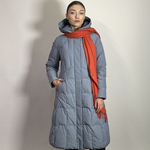 Jacket women's winter made of eco-down blue FLY