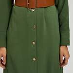 Khaki shirt dress MOODO