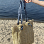Bag beige from artificial straw L-TO-4017 Moodo