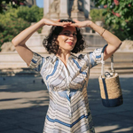 Summer dress with a graphic print  sandro-K-Realiz
