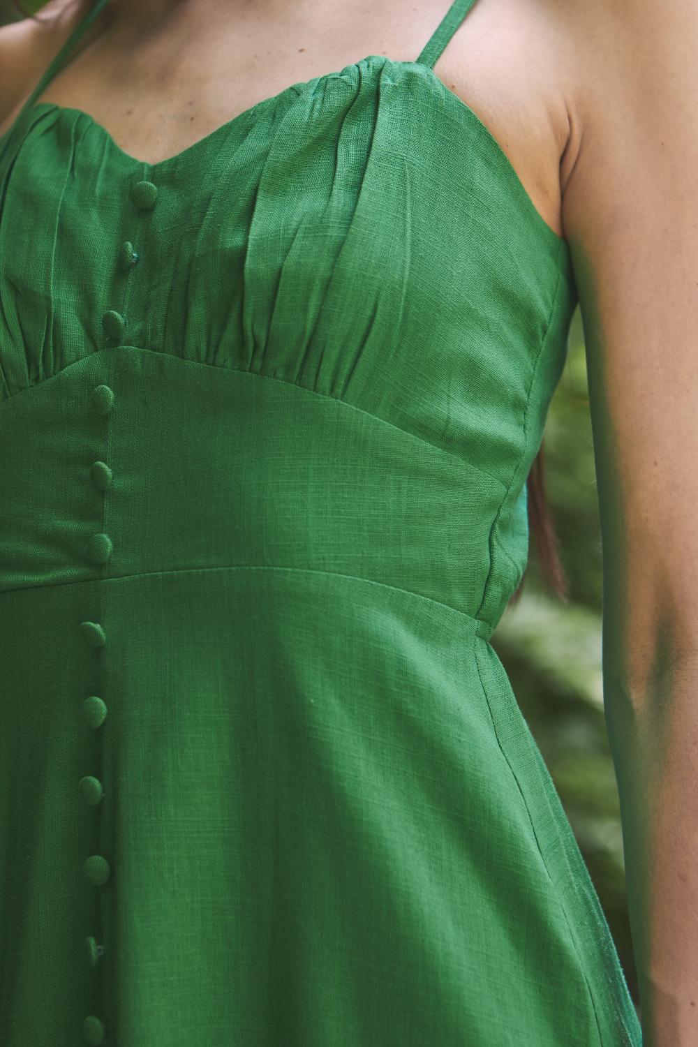 Sundress midi green by Gia Stimma