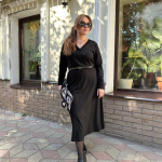 Petro Soroka black knitted plus size dress