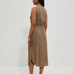 Striped beige dress Moodo L-SU-4057