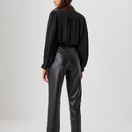 Pants women's black eco-leather Z-SP-3618 MOODO