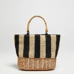 Black and white beach bag