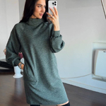 Оливокова тепла сукня