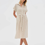 Shirt dress in beige