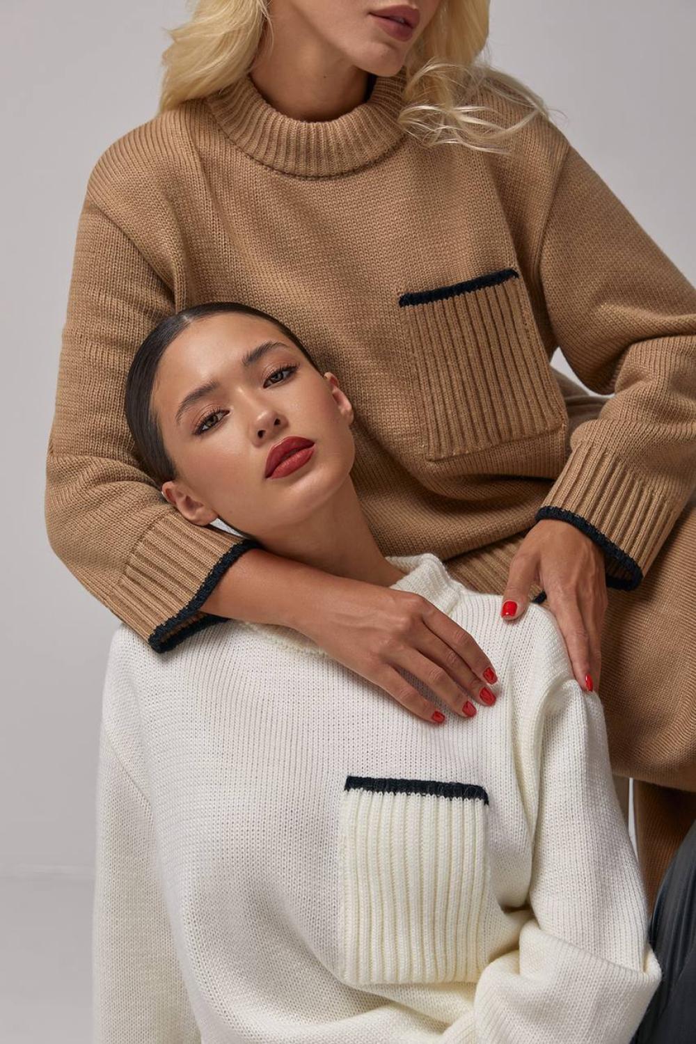 Women's warm ecru jumper